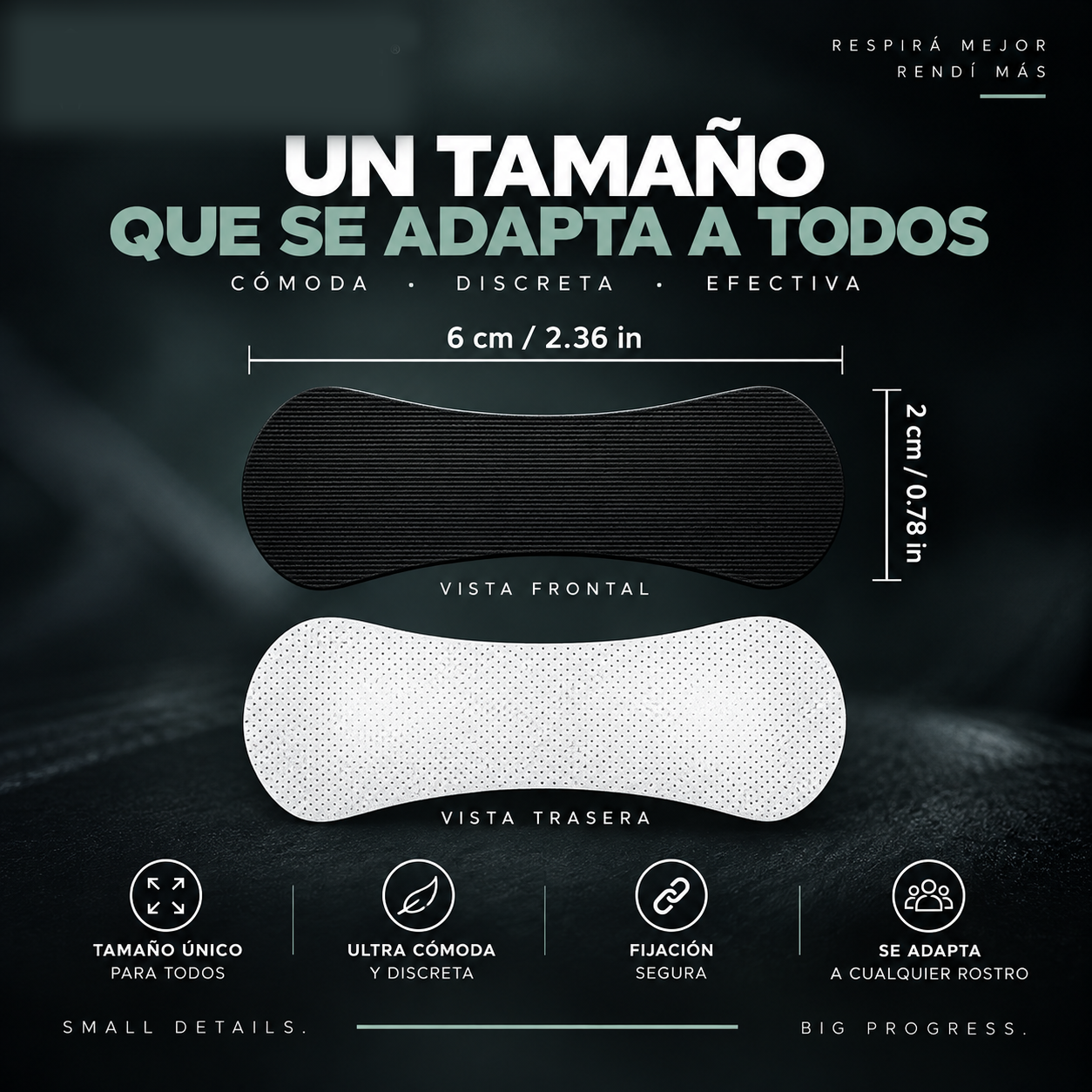 Un tamaño que se adapta fácilmente